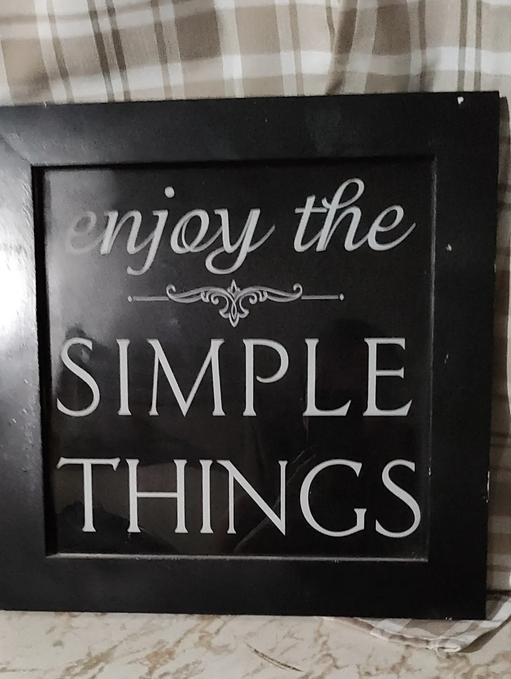 Enjoy the Simple Things Black Wall Sign - Unbranded